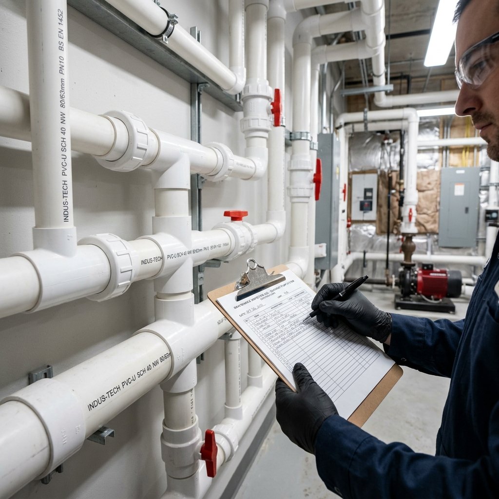 Inspección y mantenimiento preventivo de tuberías limpias de PVC